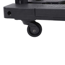 YOPOTIKA Carrello pieghevole in alluminio con ruote da 2 pollici, colore: nero