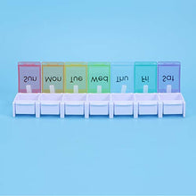 DOITOOL - Contenitore per pillole da viaggio, 1 pezzo, per pillole settimanali, colorato, portatile, 7 scomparti, mini organizer per tablet medicinali