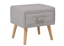 Comodino Bianco con Cassetto,2 PezziCassettiera con Cassetti da Letto in Tessuto+legno Cassettiera Camera da Letto Comodino con Cassetto e Scompartimento Aperto Supporta 40x 35x40cm Grigio