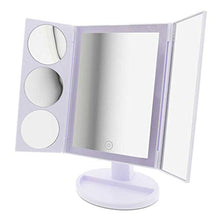 T24 Specchio cosmetico a LED con ingrandimento 10, 5 e 3 x, 34 luci LED con luce LED