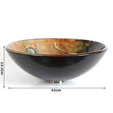 William 337 WYZ Vetro temperato Bacino lavello, lavabo da appoggio Bagno lavandino del Bagno Moderno Lavandino Room