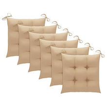 vidaXL Sedie da Giardino Pieghevoli 6 pz con Cuscini Massello Acacia