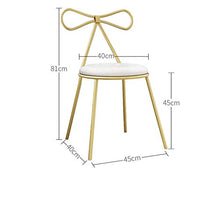 CSQ Sgabello per Trucco, Altezza Seduta 45 Cm Sgabello da Pranzo Cucina di Casa Ristorante Sedia da Reception per Bar Sedia da Bar con Prua in Metallo(Color:B,Size:45CM)