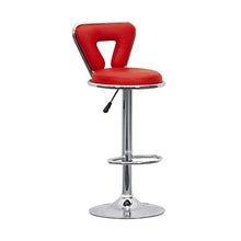 LXYPLM Sgabello Sedie Bar Barstools Sedie girevoli Regolabili in Metallo Sgabelli Alti, bancone Cucina Sgabelli da Pranzo for Colazione con poggiapiedi e Base cromati Arredo Bar Cucina (Color : Red)