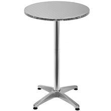 Tavolo alto pieghevole 2 in 1 in alluminio ed in acciaio regolabile in altezza 70 cm o 115 cm diametro 60 cm