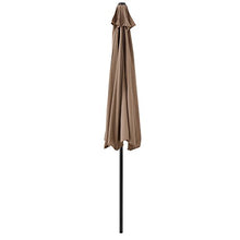 casa.pro] Ombrellone a semicerchio (Ø300cm) (Beige) Ombrellone con manovella/Ombrellone da Mercato/Ombrellone da Giardino/Semicerchio