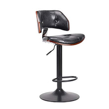 WDX- Bar Stool Bar Stool Moda Creativa Bar Chair Casa Schienale Alto Seggiovia Bar Stool Rotante ad Alta Sgabello Sgabello Colazione Ristorante Ascensore Sgabello Confortevole (Color : Black-a)