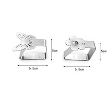 DOITOOL 4Pcs Tovaglia Clip Decorativo in Acciaio Inox Addensare Foglia Farfalla A Forma di Fiore Tovaglia del Morsetto del Supporto della Copertura di Tabella Morsetti per La Primavera