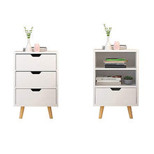 Comodino Comodino Laterale della Camera da Letto del Comodino del Comodino e Piedini di Legno Assemblea Facile e Robusta Adatto a Soggiorno e Camera da Letto (Color : White, Size : One Drawer)