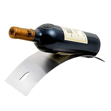 JCSW Portabottiglie da Vino Moderno in Acciaio Inox Satinato Portabottiglie da Vino Curvo, Design Contemporaneo, Tenuta per Bottiglia da 750 ml,THV088VHT