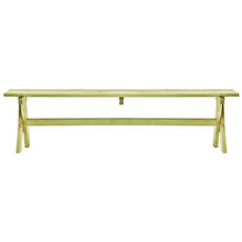 BIGTO Panca da giardino 170 cm in legno di pino impregnato, 170 x 36 x 44 cm (L x P x A)