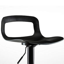 Sgabello Estetista con Back Pp Cushion Bar Stool Stool Sedie A Mano Aperta da Cucina Moderna Sedie da Pranzo con Gambe in Metallo Imbottite,Bianco Nero