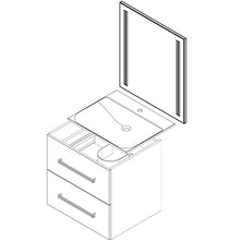 Fackelmann Set di mobili da Bagno Como Mobiletto da Bagno/lavabo/Specchio