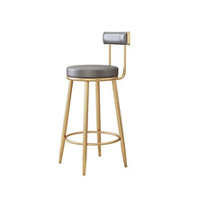 XuQinQin Sedie Cotone e Lino Bar Stool con Schienale Altezza Bar Chair Casa Bar Sgabelli da Cucina con pedana morbide Coppe Imbottite sgabelli da Bar (Size : Medium)