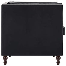 vidaXL Divano Chesterfield a 3 Posti Similpelle Nero Moderno Arredo Casa Sofa