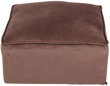 CLP Pouf Cuscino da Terra Nantes in Velluto O Stoffa I Puff Poggiapiedi Design Rettangolare con Piedini I Altezza 30 CM, Colore:Marrone, Materiale:Velluto
