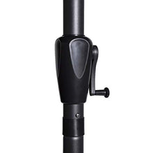 VONROC Ombrellone Rosolina 280x280cm. Parasole inclinabile. Tessuto UPF 50+. Antracite/Nero