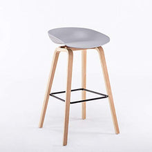JIAGU - Sedia da bar in legno, stile moderno, casual, per colazione, ristorante, bar, cena, con cuscino in plastica e schienale in legno, semplice sedia per soggiorno, decorazione per scarpe alte