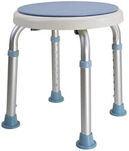 Sgabello per Doccia da Bagno Girevole Rotondo Regolabile in Altezza, Sedile Doccia Girevole Tappetini Antiscivolo Max.136 kg 0101