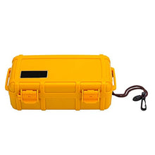 Minmin Portable Cigar Box High Seal Idratante mano Storage Box 10 Sticks 215x115x75mm, Giallo accessori del sigaro (Size : 215x115x75mm)