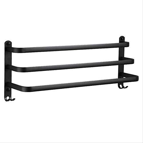 Portasciugamani A Parete 30-50 Cm Portasciugamani Bagno Alluminio Nero Portasciugamani Portasciugamani Nero Opaco tre 40 cm