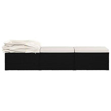 vidaXL Lettino Prendisole Regolabile con Tettuccio e Cuscino Foderato Sdraio Doppio Chaise Longue Telaio in Acciaio Bianco Crema in Polyrattan