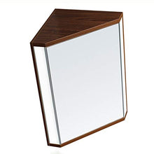 Armadietti a specchio Specchio Contenitore Esterno Triangolo con La Parete Lampada Bagno Box Specchio Mobile D'angolo Immagazzinaggio (Color : Brown, Size : 47 * 60 * 33cm)