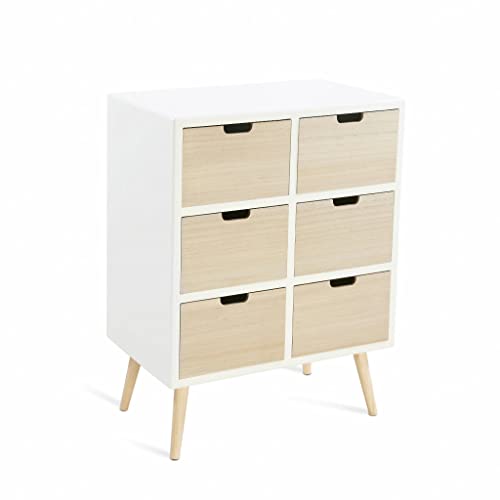 Venditadimobilionline - CASSETTIERA 6 CASSETTI Aurel