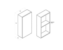 tft Pensile da Bagno 1 Anta Push 35x18x78,2 cm in Legno Ibiza Bianco Opaco