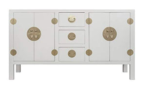Fine Asianliving Credenza Cinese Grigia - Orientique Collezione L160xP50xA90cm