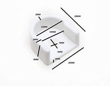 40 x ganci ovali in plastica bianca per barra armadio, 16 mm ID