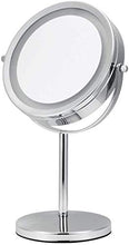 Trucco specchio con luci Double Sided illuminato trucco specchio-7in LED specchio con luci, 1x / 5x ingrandimento Specchio da toilette, Specchio rotondo cosmetici for il bagno o camera da letto contro