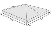 QUICK STAR Gazebo Cover Protettiva Pavillon 2 x 2 m Impermeabile Protezione dagli Agenti atmosferici Trasparente