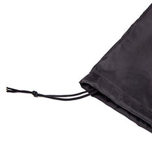 Fodera per Sedia Sospesa, 190 x 115 cm Fodera di Protezione per Sedia Sospesa Fodera Antipolvere per Sedia Sospesa/Sedia a Dondolo da Terrazza con Coulisse, Nero