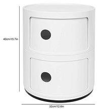 Attrezzatura Comodino Wghz Scaffale Rotondo a 2 Ripiani Comodini Comodino Comodino Mobile Contenitore con 2 cassetti Contenitore per Ufficio Bagno Cucina Soggiorno Camera da Letto