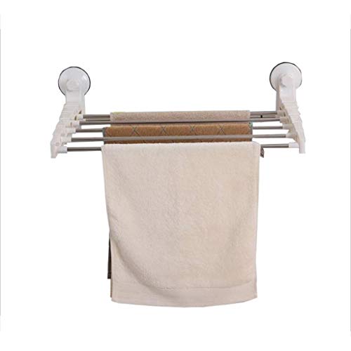 MGMDIAN Portasciugamani da Bagno in Acciaio Inox Bagno Asciugamano Impermeabile Appeso Perforazione telescopica Multi-Bar stendino