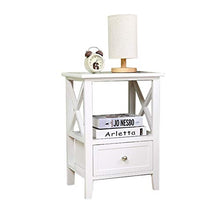 FEANG Semplice Comodino Moderno del Comodino Bianco Cabina Armadio Stretto della Camera da Letto del Cabinet della Camera da Letto Piccolo Comodino tavolino da Tavolo