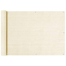 Tidyard Frangivista Schermi Divisori e Protettivi per Balconi 75 x 500 cm HDPE, con Funzione di Protezione UV,Crema