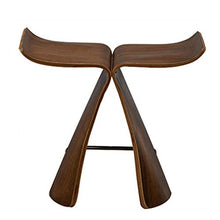 HHXD Sgabello in legno Qualità Noce/Piccoli Panca Farfalla Forma/Sgabello per il bagno per il Bagno Doccia Sauna/Come mostrato / 44×32×42 cm