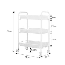 LYM &ripiano di stoccaggio Ripiano da Cucina, Scaffale for la conservazione della casa Scaffalatura for 3 Ripiani con Carrello for l'organizzatore for Il Bagno Scaffale di Finitura