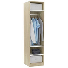 Festnight Armadio, Armadio Guardaroba in Truciolato 50x50x200 cm Bianco e Rovere Sonoma