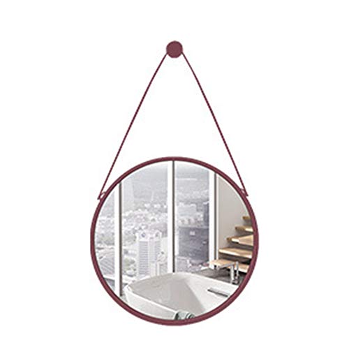 Bathroom mirror Specchio da Bagno in Ferro Semplice in Stile Europeo, Specchio Rotondo da Toilette, Specchio da Toilette sospeso a Parete, Vari Colori e Misure Disponibili