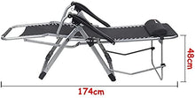 Zero Gravity Sun Lounge Chair Pareti Patio Patio Black And Grey Sedia a Sdraio Pieghevole Pieghevole reclinabile con poggiatesta