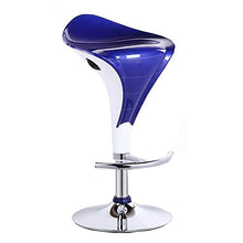 JIU SI Sedia Sgabello Girevole, Altezza Regolabile con sgabelli Moderni con poggiapiedi, Cucinare da Cucina ad Alto Sgabello Dinning Chair (Colore : Blu)