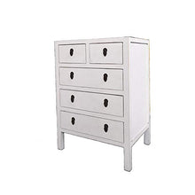ETNIC ART Etnicart - Cassettiera bianca con 6 cassetti-70x96x47-Mobile in legno per ingresso soggiorno cucina bagno e camera