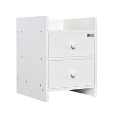 Comodino Comodino Bianco A 2 Cassetti Comodino in Legno Comodino Camera da Letto Casa
