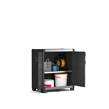 Keter Garage Armadio XL Basso, Resina, Nero, Bajo