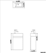 Alpenberger Lugano 400 (Bamboo), set di mobili da bagno preassemblati da 40 cm | Mobiletto sottolavabo con funzione Soft Close | Soluzione di arredamento elegante e salvaspazio