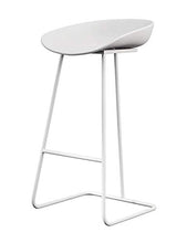 Sgabelli da Bar Sgabelli da Bar per la Colazione, Sgabello da Bar in Metallo con poggiapiedi Sedile in plastica Sgabello da Bar Casual Sedia da Bar per Il Nord Europa, Nero/Bianco