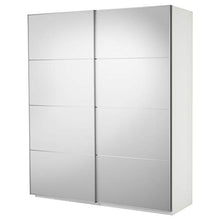 PAX armadio con ante scorrevoli 200x43.5x94 cm bianco/Auli specchio vetro